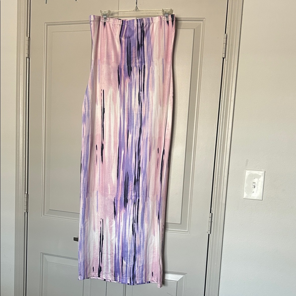 Shein Pink & Purple Women's Tube Dress/Long Skirt